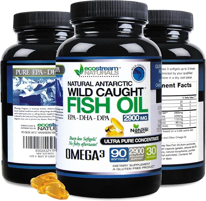 Wild Caught Omega 3 Fish Oil DPA-EPA-DHA Supplement 2,900 Milligrams - Now with Even More DPA-EPA-DHA