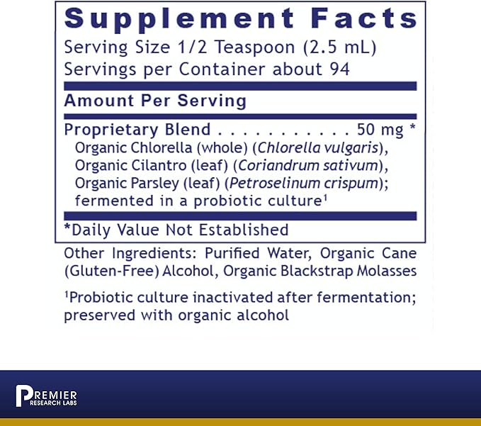 Premier Research Labs Fermented HM-ND - Cilantro, Parsley, and Chlorella Liquid, Full Body Detox and Cleanse for Men and Women, Cilantro Supplement with Organic Herbal Extracts - 8 Fl Oz