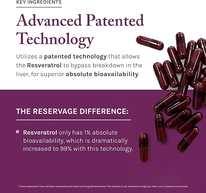 Reserveage Beauty Resveratrol Plus+ 1000 mg - Rapid-Release Resveratrol Capsules with Quercetin for Immune System, Brain Health & Cellular Health - Gluten-Free & Vegan - 30 Veggie Capsules