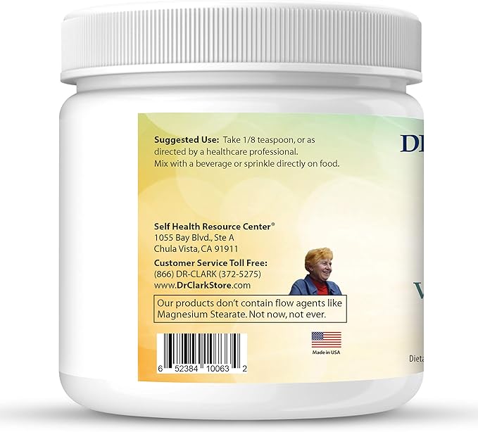 Dr Clark Vitamin C Powder Ascorbic Acid - Immune Support Supplement, Gluten Free, Potent antioxidant, Supports Brain Function, Promotes Tissue Formation and Repair, 454gm | 16oz