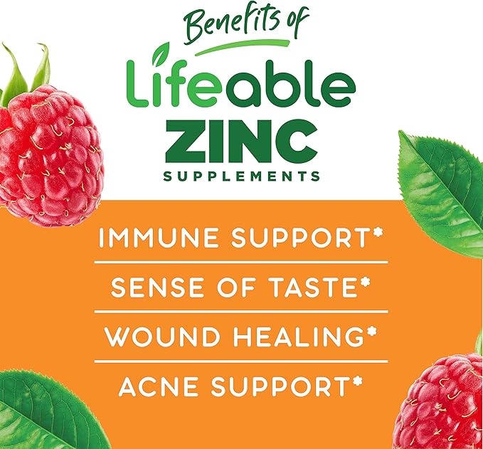 Lifeable Zinc Kids + B Complex Kids, Gummies Bundle - Great Tasting, Vitamin Supplement, Gluten Free, GMO Free, Chewable Gummy