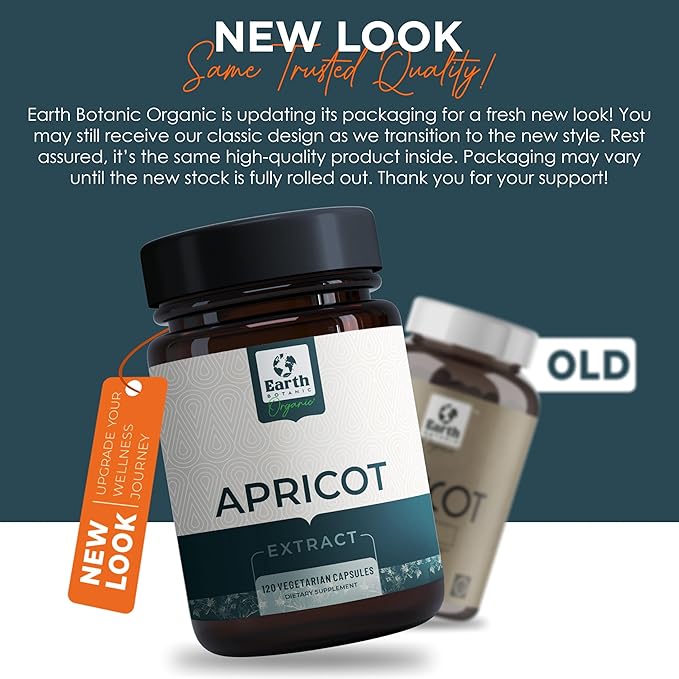 Apricot Extract, 1000 mg 120 Veggie Capsules (Vegan, Non-GMO) Herbal Supplements
