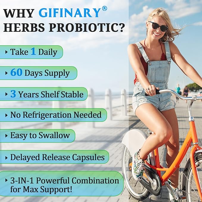 Probiotics for Women & Men - 300 Billion CFU, 24 Strains Probiotics + 15 Organic Herbs Prebiotics for Digestive, Gut Health, Immune, Constipation, Diarrhea & Whole-Body Health - 2 Months Supply