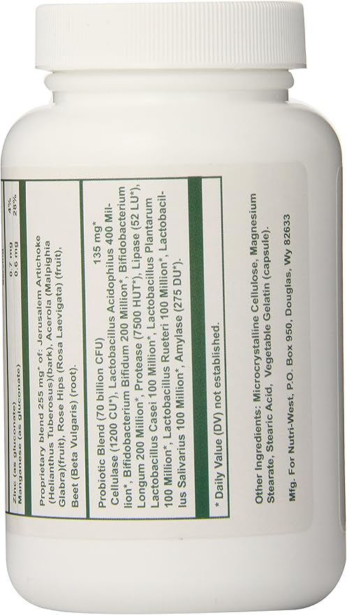 nutri-west Total Probiotics 120 Capsules, 2.4 Ounce