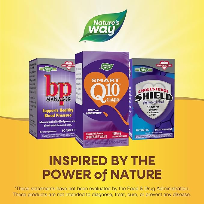 Nature's Way Nature's Way SMART Q10 CoQ10, Supports Heart and Brain Health*, Tropical Fruit Flavored, 30 Chewables