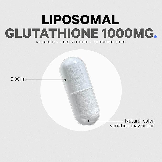 Codeage Liposomal Glutathione 1000 mg Supplement, High-Potency Reduced L-Glutathione - Liposomal Delivery - Phospholipids - Non-GMO, Gluten-Free - 60 Capsules