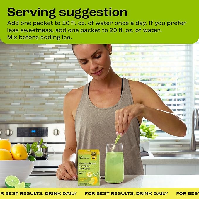 KEY NUTRIENTS Electrolytes Lemon Lime 20’s Stick Packs