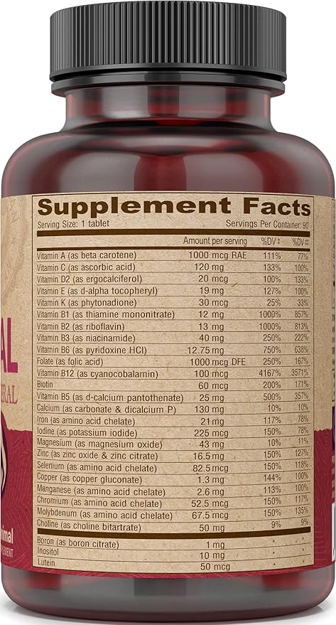 DEVA Vegan Vitamins Prenatal Multivitamin & Mineral - One Daily - 90 Vegetarian Tablets - Pack of 2
