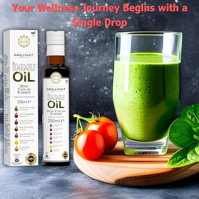 Cold-Pressed Seed Oils Supplement - Hemp, Grape, Flax, Black Cumin, Milk Thistle, Nettle, Turmeric -Omega 3-6-9, Vitamins, Minerals for Heart, Cognitive, Digestive Health, Vegan 8.5oz