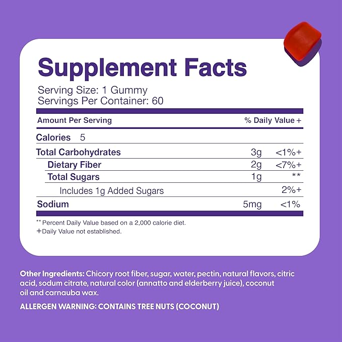 The Feel Great Vitamin Company Fiber Gummies for Kids for Digestive Support | Constipation Relief for Kids | Fruity Flavored Chewable Fiber Gummies | Vegetarian Supplements | 60 Day Supply