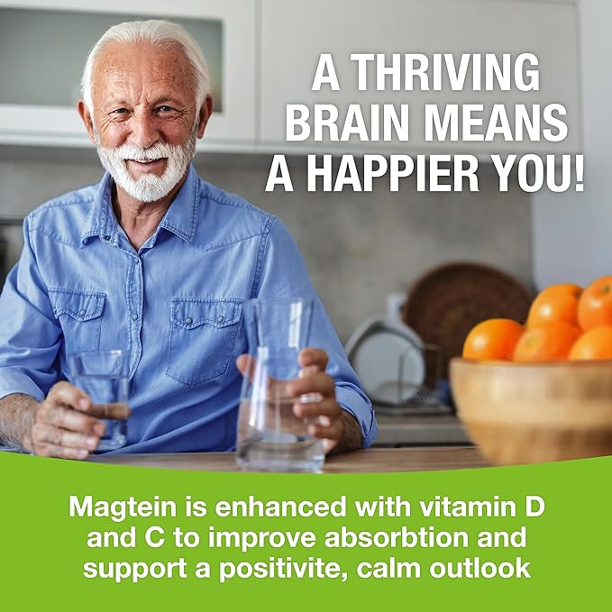 Magnesium L-Threonate Supplement, Memory, Focus, Sleep & Brain Health Formula for Men & Women, Cognitive Support for Adults, Clinically Researched - 60 Veg Capsules