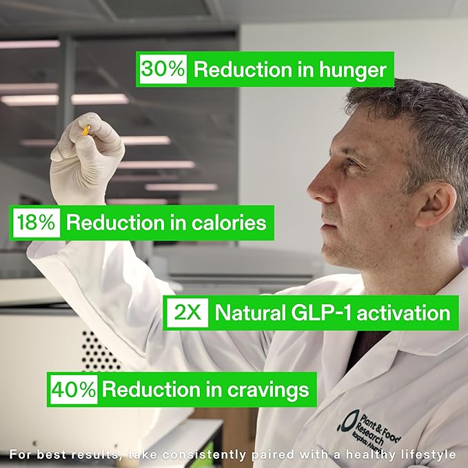 Calorie Control Supplement, 6X Natural GLP-1 Activator, 180 Count (2 Month Average Supply) Plant Based Dietary Amarasate GLP1 Supplement, Patented Formula, Manages Appetite, Hunger & Cravings