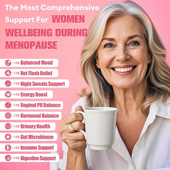 40-in-1 Menopause Supplements for Women, Multibenefit & Complete Black Cohosh for Hot Flashes, Night Sweats & Hormone Balance, w/ Probiotics, DIM, Vitex, Dong Quai, Red Clover and More, 120 Vegan Caps