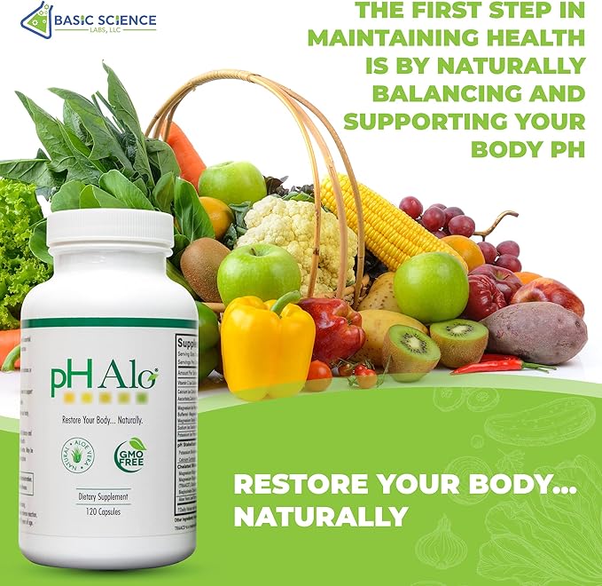 pHAlo pH Balance Supplement Pills - Magnesium, Bicarbonates Capsules for Alkaline Balance - Natural Treatment for Focus, pH Balance, Gut Health, Performance and Recovery