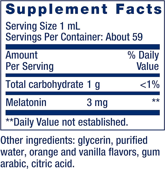 Life Extension Fast-Acting Liquid Melatonin – Sleep & Cellular Health Support Supplement – Gluten-Free – Non-GMO – Citrus-Vanilla Flavor – Net Wt. 2 fl.oz. (59 Servings)