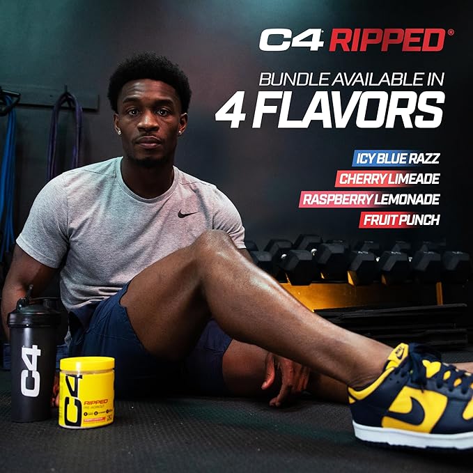 C4 Ripped & SuperHD, The Thermogenic Bundle, C4 Ripped Pre Workout Powder, ICY Blue Razz 30 Servings + SuperHD with Capsimax and Green Tea Extract, 60 Servings