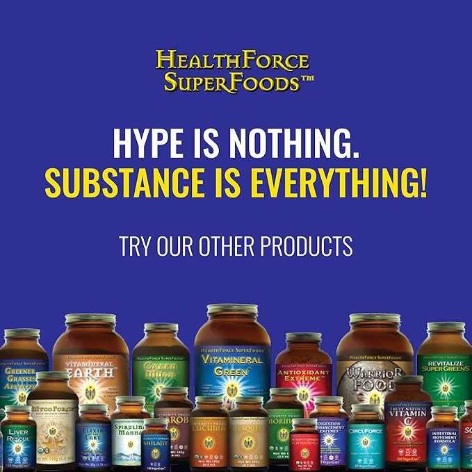 HealthForce SuperFoods Vitamineral Green - Mineral Supplement for Immune & Thyroid Support - Green Powder Supplement with Ingredients from The Land - Gluten-Free & Vegan - 500 Grams (Pack of 2)