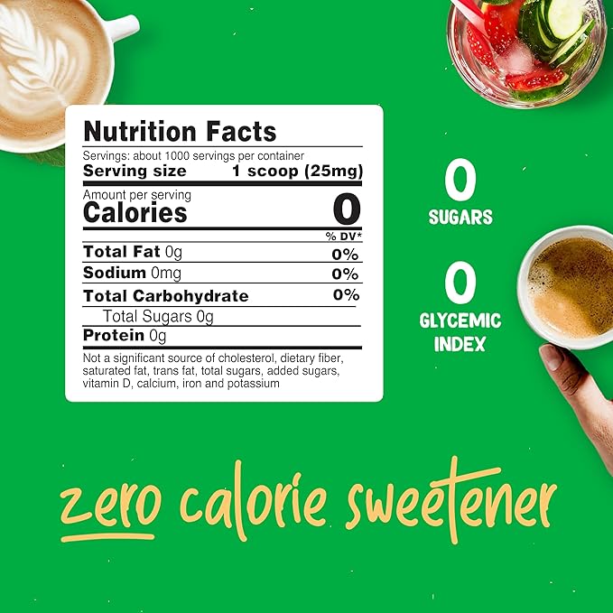 Pyure Organic Stevia Sweetener Extract Powder- 100% Stevia Leaf Extract, No Fillers, 300x Sweeter Than Sugar, 1,000 Servings