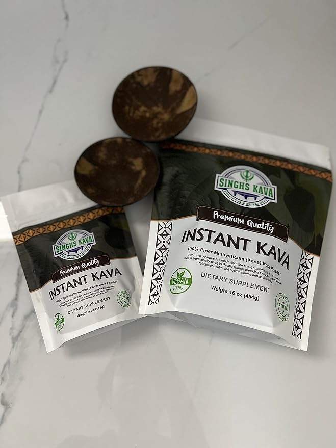Micronized Instant Kava Powder-Fijian Kava (4oz), 4 Ounce (Pack of 1)