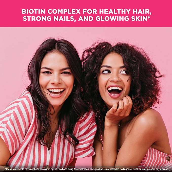 Vital Vitamins Biotin Complex Pills - with Hyaluronic Acid, MSM, Collagen, & Vitamin C - Supplement for Hair, Skin, & Nails - 60 Capsules