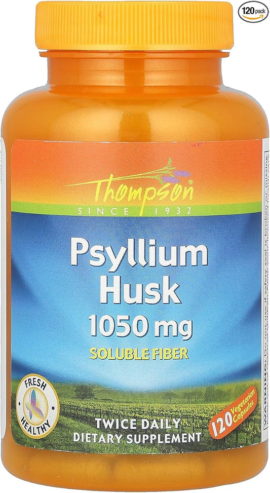 Thompson Psyllium Husk, Veg Cap (Btl-Plastic) 1050mg 120ct