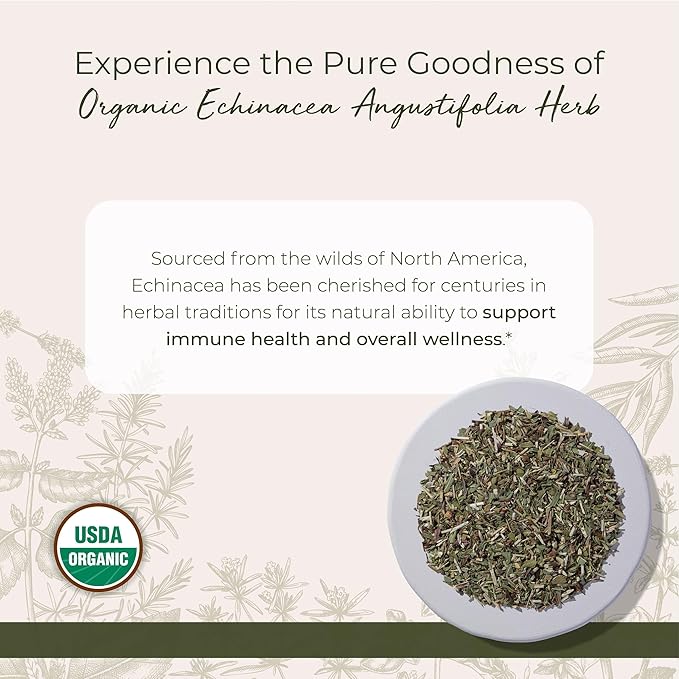 Echinacea Ang Herb Cut & Sifted Organic - 4 Oz,(Starwest Botanicals)