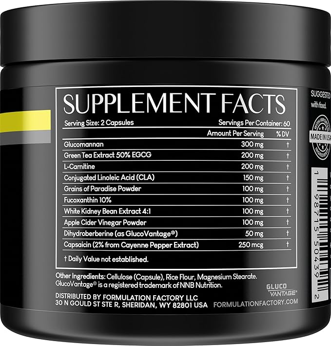 Melt Mode 10-in-1 Wellness Supplement with Green Tea Extract, L-Carnitine, CLA, Glucomannan & More (120 Capsules - 2 Month Supply)