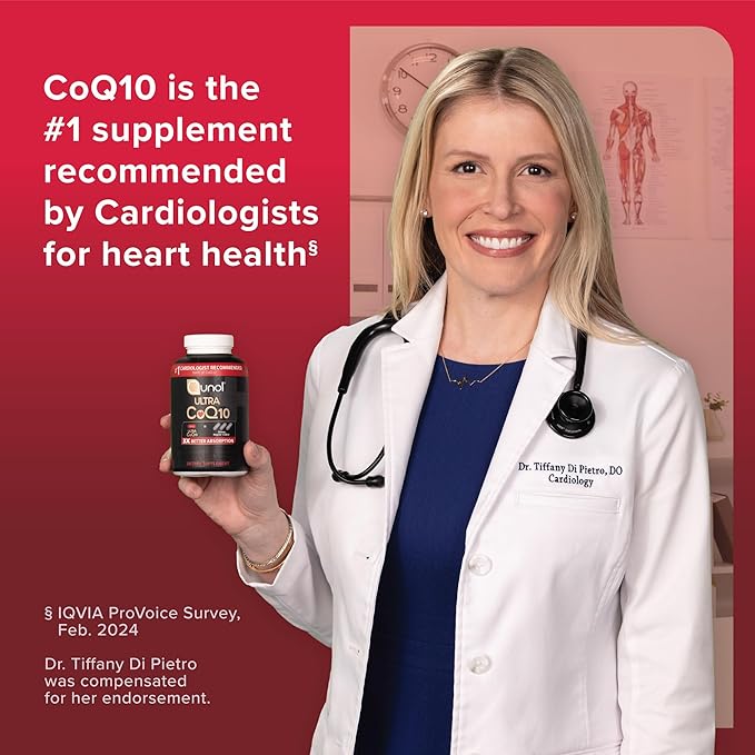Qunol CoQ10 200mg Soft Chews, Extra Strength & Ultra High Absorption Coenzyme Q10 Supplement, #1 Cardiologist Recommended Supplement for Heart Health, 90 Count