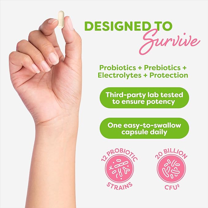 Probulin Women’s Probiotics, Daily Vaginal, Gut and Immune Health Supplement Capsules, 20 Billion CFU, 12 Probiotic Strains, Vegan, 30 Count Bottle