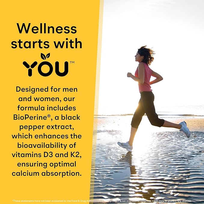 Vitamin D3 K2 - Max Absorption, 5000 IU Vitamin D3 + K2 MK7 100 mcg with BioPerine Black Pepper Extract - Immune, Bone & Heart Health Supplement - Non-GMO - 90 Capsules
