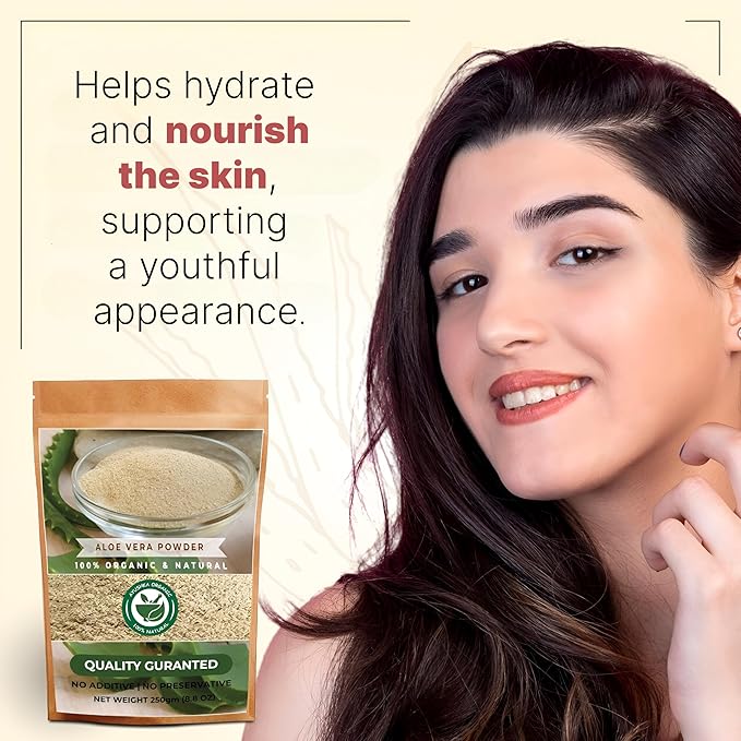 Aloe Vera Powder | Aloe barbadensis | Hair Care, Skin Care, and Natural Remedies (17.7 OZ | 500 gm)