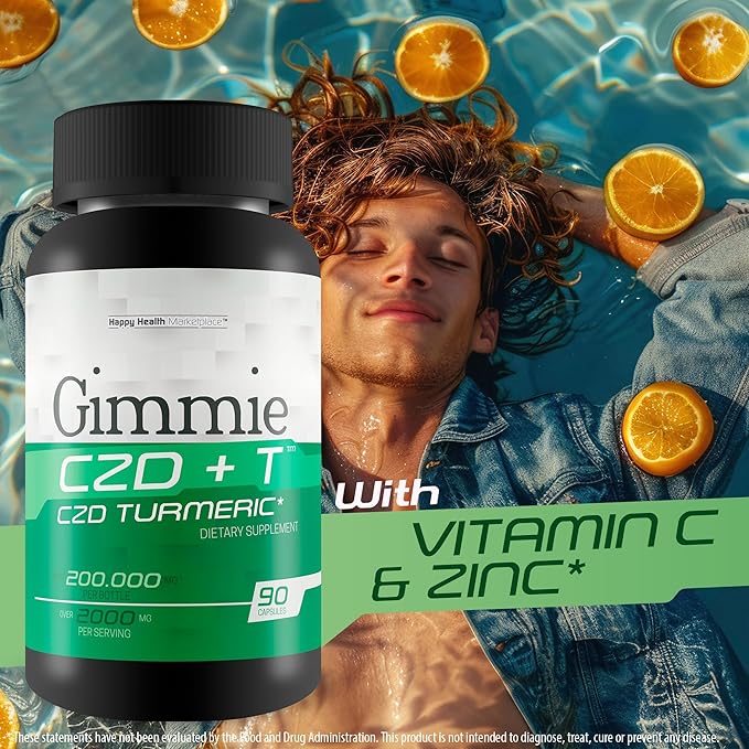 Gimmie CZD + T - Our Best CDZ Supplement Vitamin C D and Zinc Plus Magnesium Turmeric and More - High Potency Immune Support with Vitamin C & D - Our Best Immune Pills Nature Vitamin D Zinc C Best