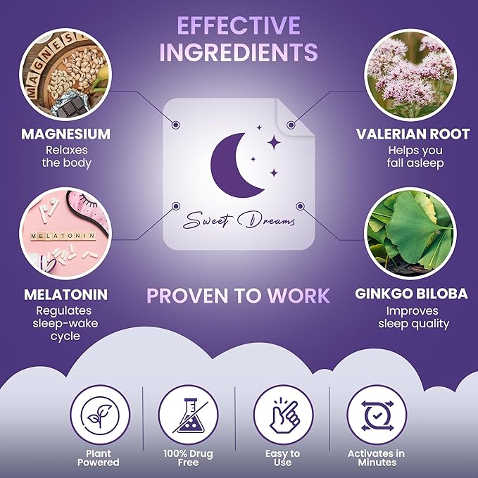 Sleep Patches for Adults Extra Strength | Easy-to-Apply Sleep Patch with Melatonin & Valerian | Relax & Wake Up Refreshed | Long-Lasting Night Comfort for Men & Women | 42 Patches