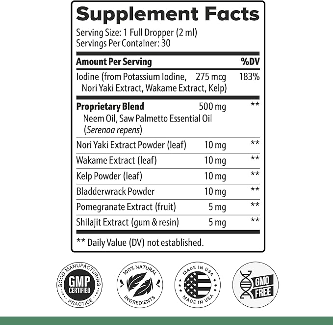 PotentStream Drops - Original Formula, Natural Liquid Supplement with Plant Extracts | 100% Natural, Made in USA, 6 Month Supply