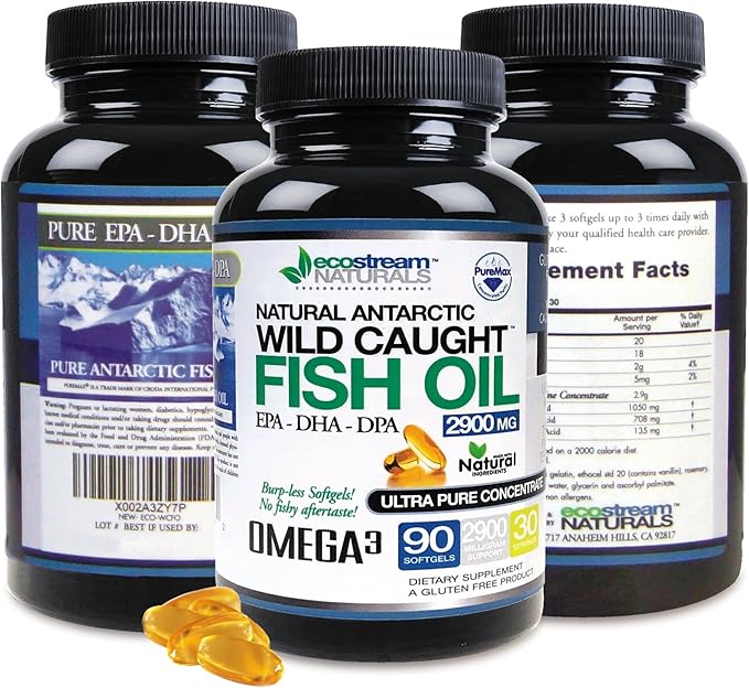 Wild Caught Omega 3 Fish Oil DPA-EPA-DHA Supplement 2,900 Milligrams - Now with Even More DPA-EPA-DHA