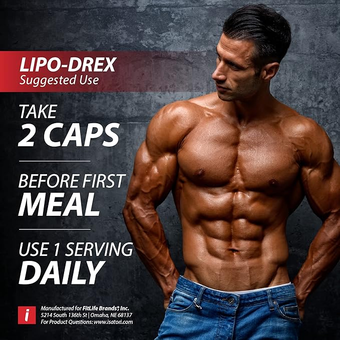 iSatori Lipo-Drex Fat Loss Thermogenic Formula - Focus Blend - Fast Acting Total Body Fat Burner Weight Loss Muscle Maintenance and Appetite Suppressant for Men and Women - 60 Capsules