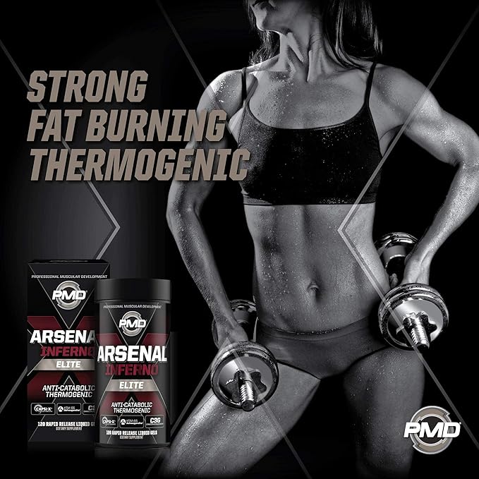 PMD Sports Arsenal X Inferno Superior Fast-Acting Liquid Gel Thermogenic Fat Burner (120 Liquid Gels) Sports BCAA for Recovery and Performance- Fun on The Beach (30 Servings)