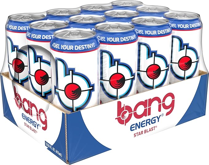 Bang Energy Star Blast, Sugar-Free Energy Drink, 16 Ounce (Pack of 12)