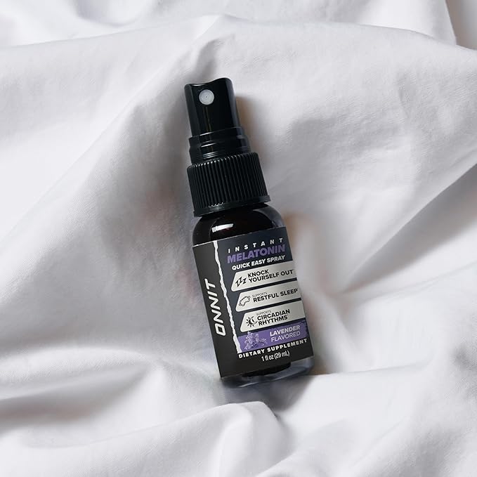 ONNIT Melatonin Liquid Sleep Support Spray, Lavender Flavor, Sleep Support Melatonin Spray for Adults, 3mg Melatonin per Spray, 1 fl oz
