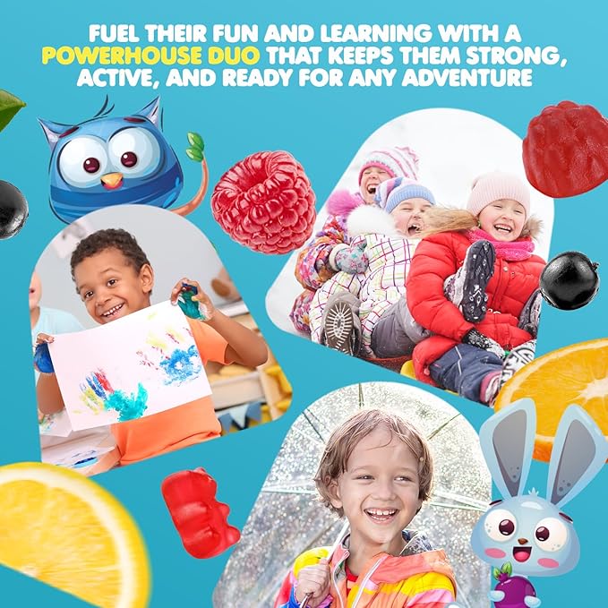 DR. MORITZ Elderberry Gummies for Kids and Toddlers (Multivitamin and Elderberry Bundle)