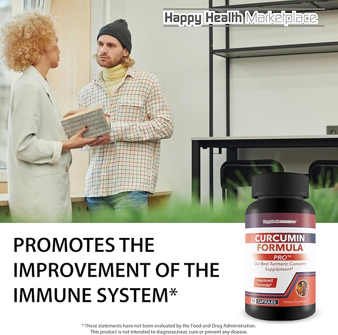 Curcumin Formula Pro - Improved Formula - Our Best Turmeric Curcumin Ginger Supplement - High Absorption Turmeric with Black Pepper for Enhanced Bioavailability - Bio Curcumin Supplements
