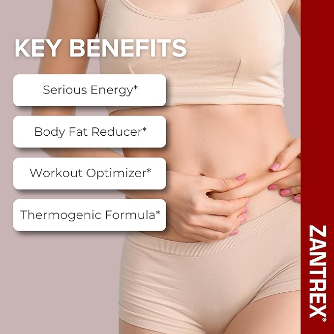 Zantrex Red Body Recomposition & Active Energy Booster Supplement | Supports Body Sculpting, Increased Focus & Workout Performance | 28 Capsules