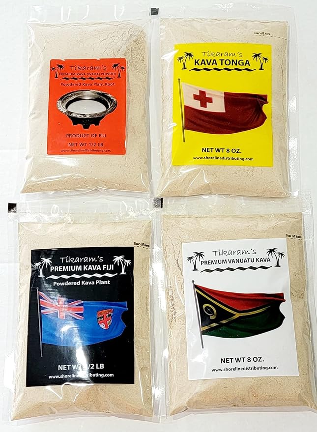 Tikaram's Kava Kava - Premium Fiji Waka (Nobel Lateral Root Kava Powder) 1/2 Pound (8oz) - Fiji Market Wholesale, 8oz (1/2 Pound)