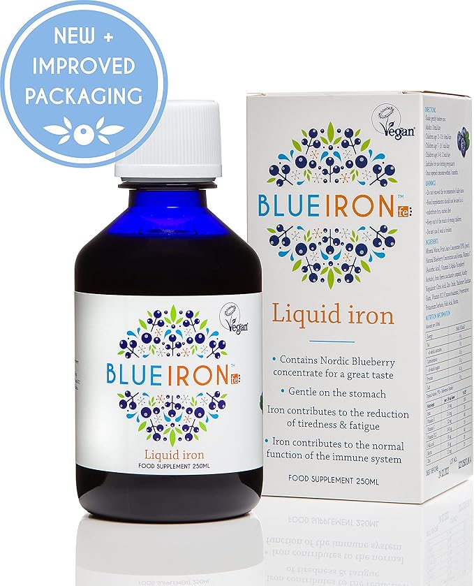 Liquid Mineral Supplement, Iron, Nordic Blueberries, Full of Beneficial antioxidants