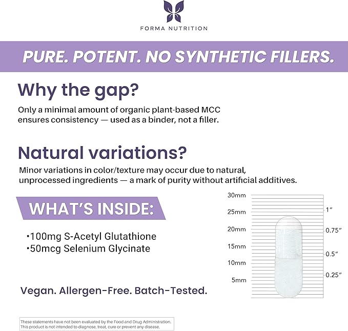 Advanced L-Glutathione Complex 100 mg S‑Acetyl‑L‑Glutathione Plus 50 mcg Selenium – Antioxidant, Detox, Liver & Immune Support – 90 Vegan Capsules, Non‑GMO, Gluten Free