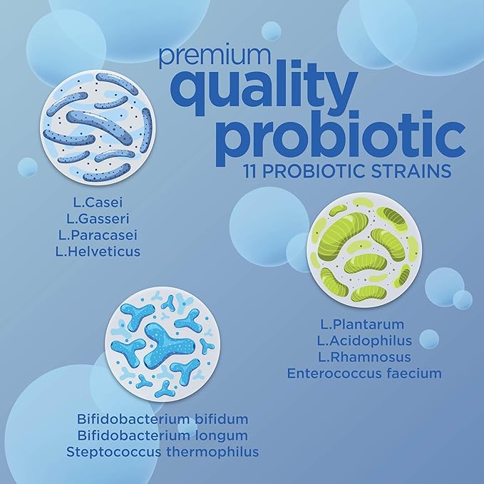 Digestive Enzymes, Digestive Support, Relieves Bloating, 5 Probiotic Strains, 11 Active Enzymes, 60 Capsules