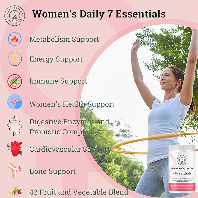 Women's Daily 7 Essentials, Vitamin D3 + K2 Chewables & Sleep Well Bundle