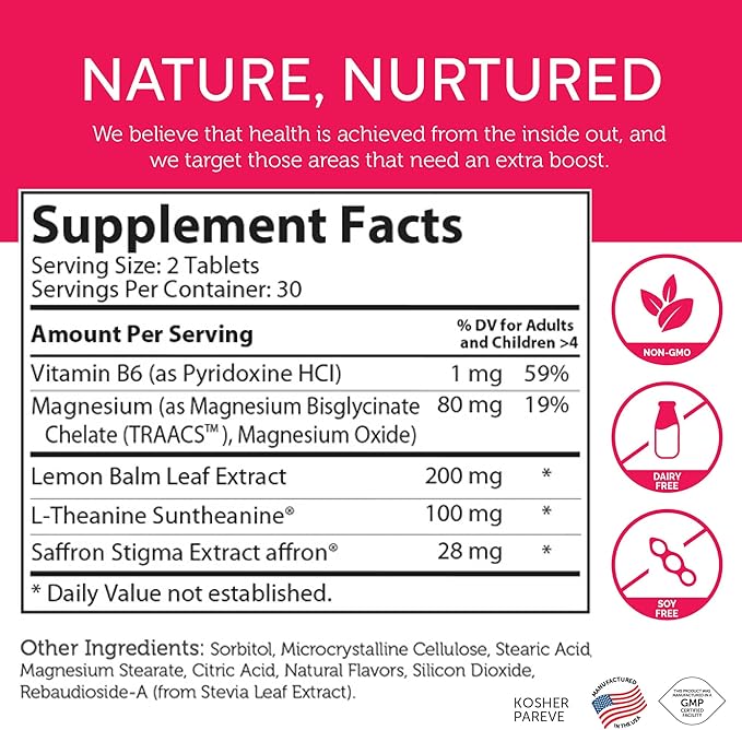 Zahler ChildCalm, Kosher Fruit Punch Chewable Magnesium for Kids - Natural Calm, Mood Support, and Relaxation - Calming Kids Magnesium Supplement Childrens Magnesium, 60 Tablets