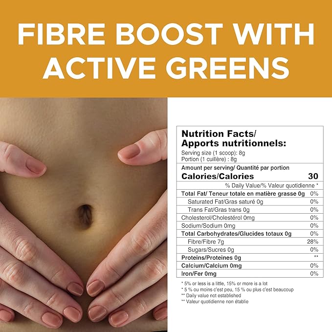 Fibre Boost Prebiotic + Probiotic - Organic - Enzyme & Vitamin Production - Supports Bowel Regularity - Digestive Health - Unflavoured - Gluten Free - Sugar Free - 320g/40 Servings