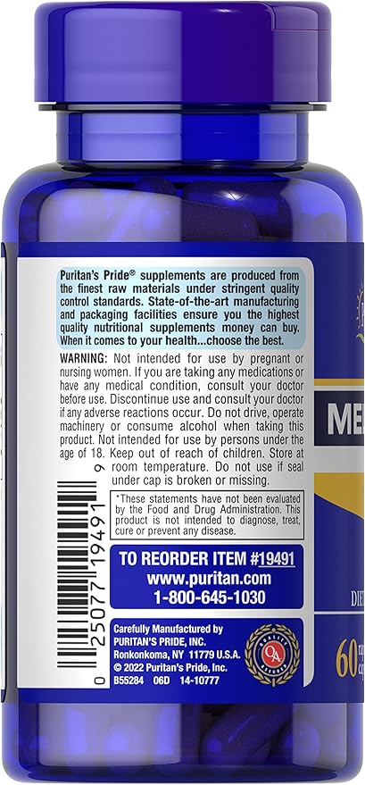 Puritan's Pride Super Strength Melatonin 10mg Rapid Release Capsules, 60-Count (Pack of 3)